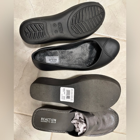 Bundle Deal: 8.5 Kenneth Cole Reaction Slip-on + 8 Crocs Black Cozy Flats for$20 - Picture 3 of 6